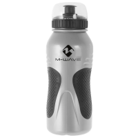 Фляга M-Wave PBO 600-NS, антискольз. пластик 0.6л с крышкой серо-черная