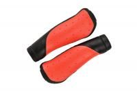 Грипсы HL-GB306 black/red 130мм, эргономические, резина, черно/красные