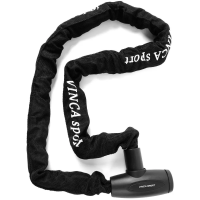 Велозамок Vinca Sport, цепь 8x1200мм, черная оплетка