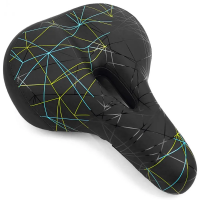 Седло Vinca Sport VS-71, комфортное с фонариком, 280x200мм, дизайн Lines