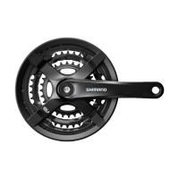 Система шатунов 3ск. 48T Shimano Tourney TY501, 170мм, Кв, 48/38/28 с защитой, с болтами, черн.