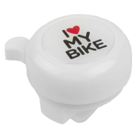 Звонок M-Wave, сталь/пластик детский, с 3D-рисунком "I love my bike"