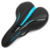 Седло Vinca Sport VS-131, комфортное, гель, 260x170мм, черный/синий