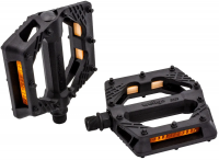Педали Wellgo B223N, нейлон BMX/Downhill Black, широкие ось Cr-Mo черные