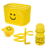 Корзина+фляга+звонок 5-650042 комплект желтый "смайл" VENTURA KIDS