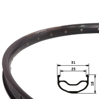 Обод 27.5" 32H FV Comodo Tubeless, двойной, пистон., 584x25/31x18мм
