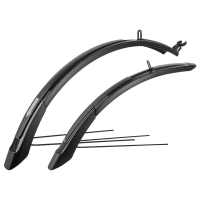 Комплект крыльев M-Wave Mud Max F+R ADJ L, 26-29", 65мм, раздвижные с усами, черные