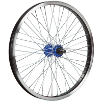 Колесо в сборе 20" заднее, для BMX, дв. ал..обод 48H, SF-B17R ал., гайки, ось 14мм, промподш.