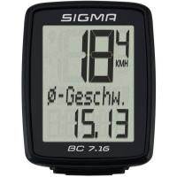 Велокомпьютер Sigma BC 7.16, 7 функций, проводной, черный