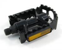 Педали Vinca Sport VP-04A, алюм, 95x65мм, 9/16", черные, инд. уп.
