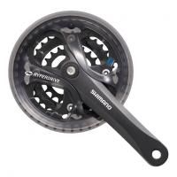 Система шатунов 3ск. 42T Shimano Acera, M361, 175мм, Кв, 42/32/22T, защ, черн