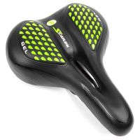 Седло Vinca Sport VS-127, 265x200мм, гель, черный/зеленый
