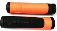Грипсы Author AGR-600-D3 130мм черно-неон.-оранжевые