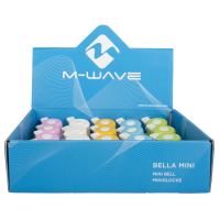 Звонок M-Wave, сталь мини цвета в ассорт. (пастель) белый корпус