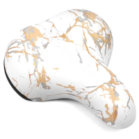 Седло Vinca Sport VS-63 Marble, комфортное, 250x210мм, белое