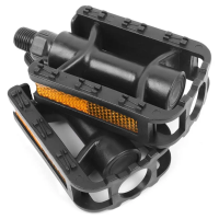 Педали Vinca Sport VP-616, пластик, детские, 80x57мм, 1/2", черный, инд.уп.