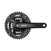 Система шатунов 3ск. 44T Shimano Altus M371, 9ск., 44/32/22  шатуны 175мм с защ. черный