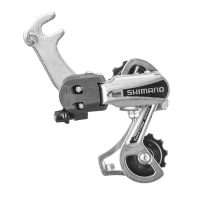 Задний переключатель 6ск. Shimano Tourney RD-TY21, SS, короткая лапка, серебр., на ось