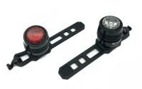Комплект фонарей Klonk 11951, 1 диод (0.5 Вт), 60LM, 38LM/15LM, 10LM, LiPo 3,7 V/220mAh