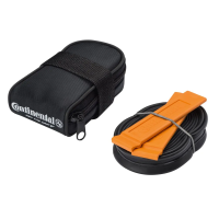 Сумка подседельная Continental, с камерой Race 28 700x25-32 FV S42мм и монтажками, черный