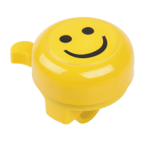 Звонок M-Wave Bella 3D, сталь/пластик D=55мм, детский "SMILE", желтый