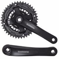 Система шатунов 2ск. 46T Shimano Tourney TY501, 170мм, для 2x7/8ск, Кв, 46/30, c защ., черный