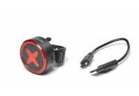 Задний фонарь SHULZ Teide 3 lm, USB, круглый, Х-образный диод, красный свет, черный корпус