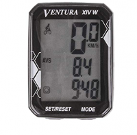 Велокомпьютер Ventura XIV W беспр.14 ф-ций 3-х стр. д-п, влг. ст-к с измен. угл.накл. черн.