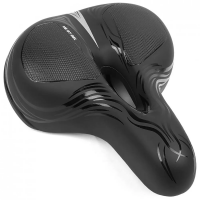 Седло Vinca Sport VS-67 Gel, комфортное, c гелем, 250x200мм, с отверстием, черное
