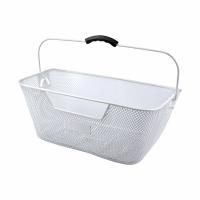 Корзина M-Wave, задняя 41x31x16см сталь на багажник с ручкой белая