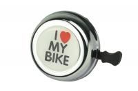 Звонок 54BF-06 (I Love my Bike) стальной