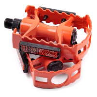 Педали Vinca Sport VP-04, алюм, оранжевый, 95x65мм, 9/16", инд. уп.