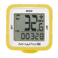 Велокомпьютер M-Wave XIV Silicone, беспров., силикон. корпус, желтый
