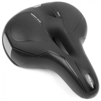 Седло Vinca Sport VS-67 Memory Foam, комфортное, 250x200мм, эффект памяти, с отверстием, черное