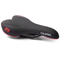 Седло Vinca Sport VS-04, 260x160мм, черное с красным