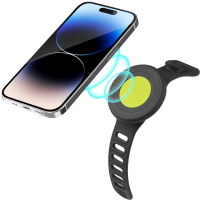 Держатель для телефона Bone Magnetic Fitness Phone Mount, магнитный, силик., на руль, черный