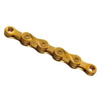 Цепь 9ск. KMC X9 Ti-N Gold, 1/2"x11/128", 114зв., X-bridge, с замком, титаново-золотой