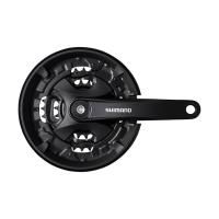 Система шатунов 3ск. 40T Shimano Altus MT101, 170мм, 40/30/22T, под квадрат, с защит, с болтами, цв.