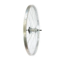 Колесо в сборе 20" заднее, Trix, ножн. торм., 1ск., одинар., алюм., сер. AV 21x15.6, 18Т
