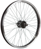 Колесо в сборе 20" заднее, для BMX, дв. ал..обод 36 отв, втулка SF-B17R ал., гайка 14мм ось