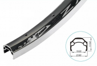 Обод 26" 32H AV Weinmann ZAC19, V-brake, CNC, 23.6x19x17.5, черный