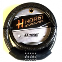 Велозамок Horst, кодовый (5 разрядов) 20x1000мм черный