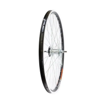 Колесо в сборе 24" задн, Trix, ножн. торм., 1ск., обод дв. алюм., AV 19.6x29.5, 18Т, черн.