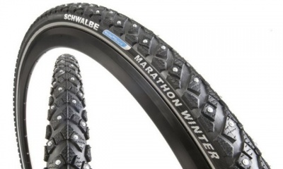 Шипованная велопокрышка 20"x2.10, Schwalbe Marathon Winter Plus, 144шип, SmartGuard