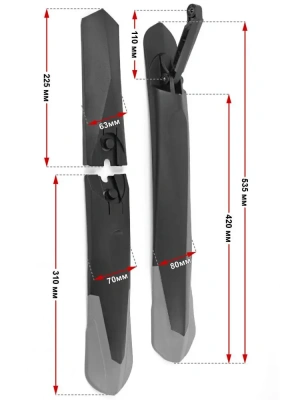 Комплект крыльев Vinca Sport HN-659, 24"-26", материал пластик, черный, полиэтил. упак.	