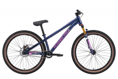 Велосипед, Stark Pusher PRO 2024, синий металлик/розовый, S