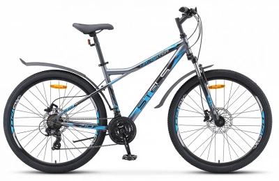 Велосипед Stels Navigator-710 D 27.5" V010 16" Серый/чёрный/серебристый