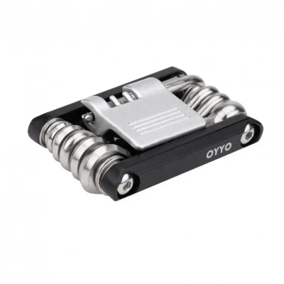 Мультитул OYYO MT30, 12 функций с выжимкой, алюм. корпус, черный