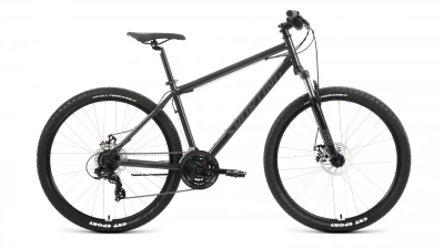 Велосипед FORWARD SPORTING 29 2.0 D (29" 8 ск. рост. 17") 2023, черный/темно-серый