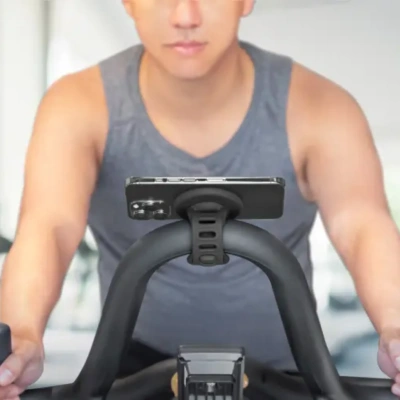 Держатель для телефона Bone Magnetic Fitness Phone Mount, магнитный, силик., на руль, черный